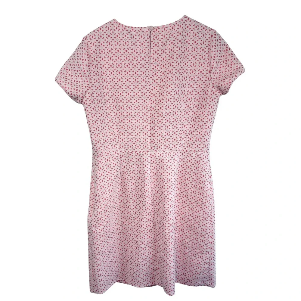 Brooks Brothers‎ 346 Pink Eyelet Sheath Dress Preppy Coquette Garden Work 14